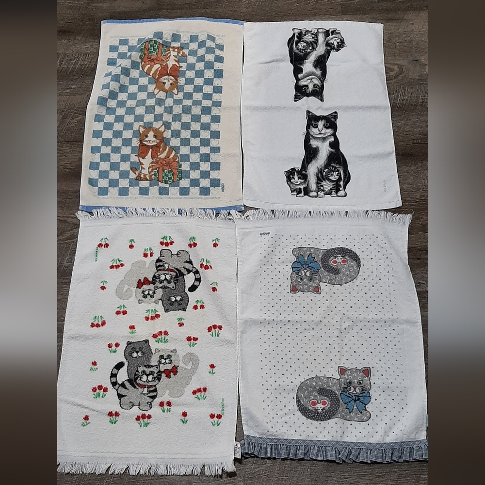 Vintage Hand Towel Kitchen Bathroom Various Colors Kitchen Works Stevens Cotton